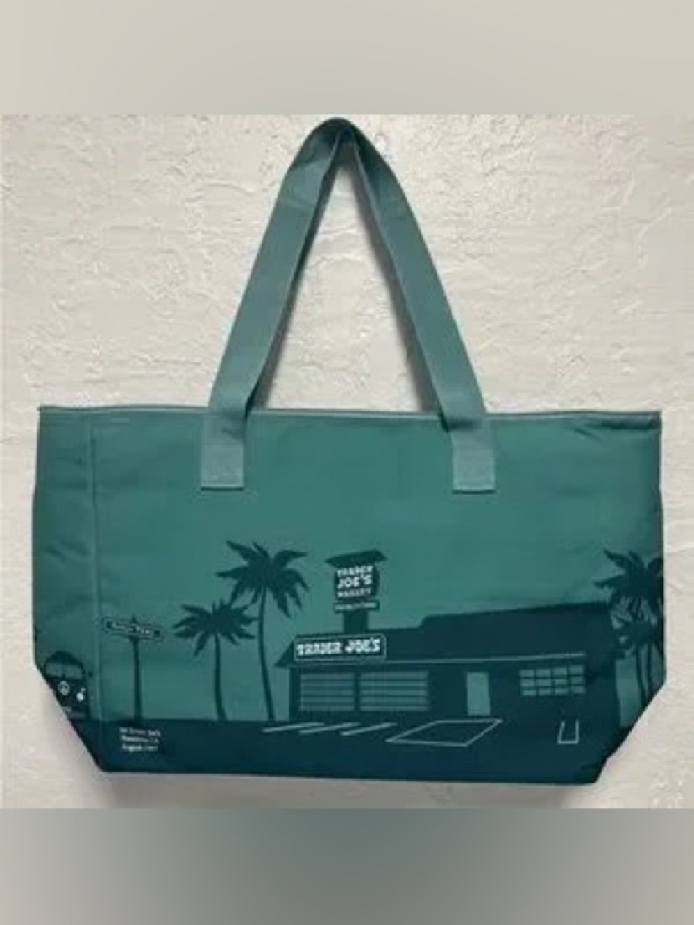 Trader Joe's Teal Logo LARGE Insulated Tote Bag NEW!!